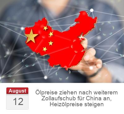 Ölpreise ziehen nach weiterem Zollaufschub für China an, Heizölpreise steigen