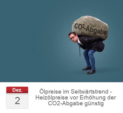 Ölpreise im Seitwärtstrend - Heizölpreise vor Erhöhung der CO2-Abgabe günstig