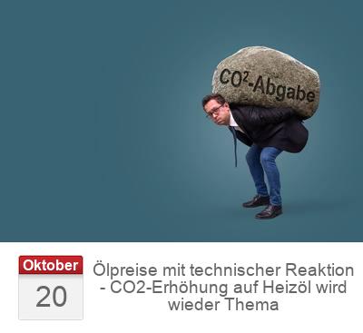Ölpreise mit technischer Reaktion - CO2-Erhöhung auf Heizöl wird wieder Thema