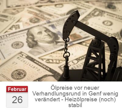 Ölpreise vor neuer Verhandlungsrund in Genf wenig verändert - Heizölpreise (noch) stabil