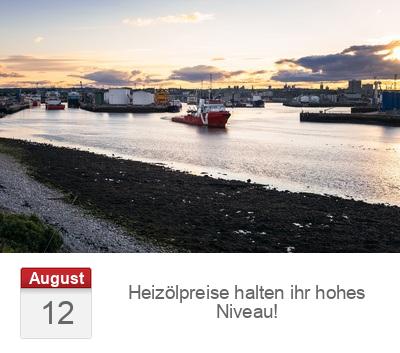 Heizölpreise halten ihr hohes Niveau!