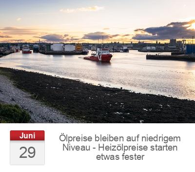 Ölpreise bleiben auf niedrigem Niveau  - Heizölpreise starten etwas fester