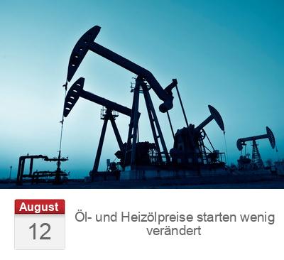 Öl- und Heizölpreise erneut wenig verändert