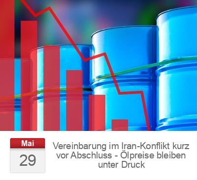 Vereinbarung im Iran-Konflikt kurz vor Abschluss - Ölpreise bleiben unter Druck