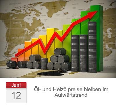 Öl- und Heizölpreise bleiben im Aufwärtstrend