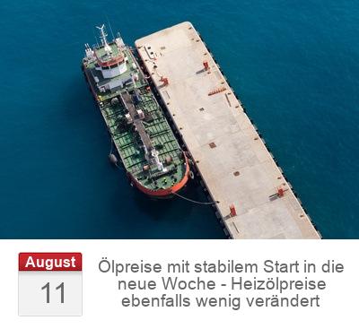 Ölpreise mit stabilem Start in die neue Woche - Heizölpreise ebenfalls wenig verändert