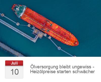 Ölversorgung bleibt ungewiss - Heizölpreise starten schwächer