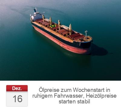 Ölpreise zum Wochenstart in ruhigem Fahrwasser, Heizölpreise starten stabil