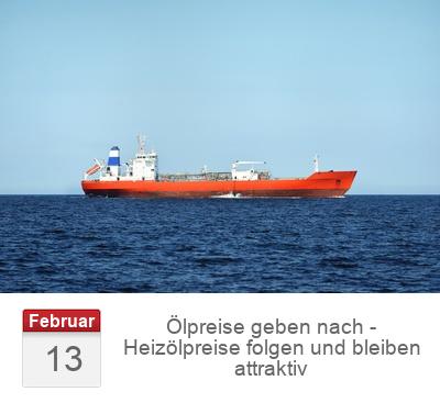 Ölpreise geben nach - Heizölpreise folgen und bleiben attraktiv