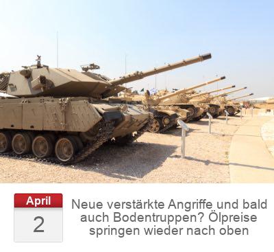 Neue verstärkte Angriffe und bald auch Bodentruppen? Ölpreise springen wieder nach oben