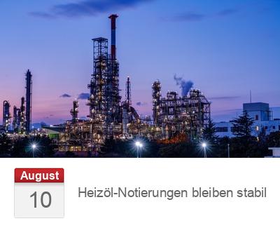 Heizöl-Notierungen bleiben stabil 