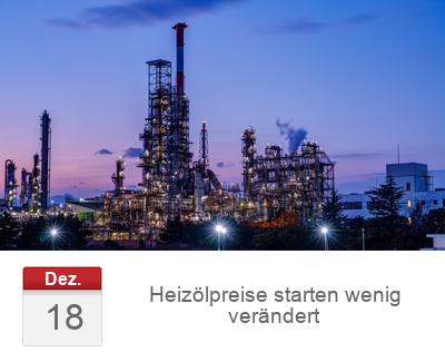 Heizölpreise starten wenig verändert