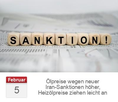 Ölpreise wegen neuer Iran-Sanktionen höher, Heizölpreise ziehen leicht an
