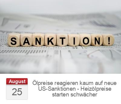 Ölpreise reagieren kaum auf neue US-Sanktionen - Heizölpreise starten schwächer