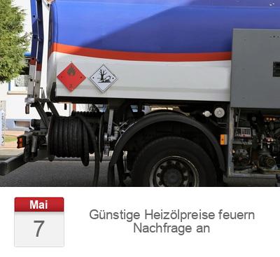 Günstige Heizölpreise feuern Nachfrage an