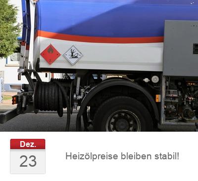 Heizölpreise bleiben stabil!